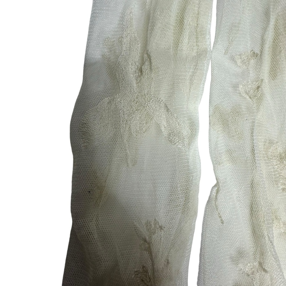 Free People Cecelia Sheer Lace Mini Dress pale pink/ ivory small - Picture 8 of 13